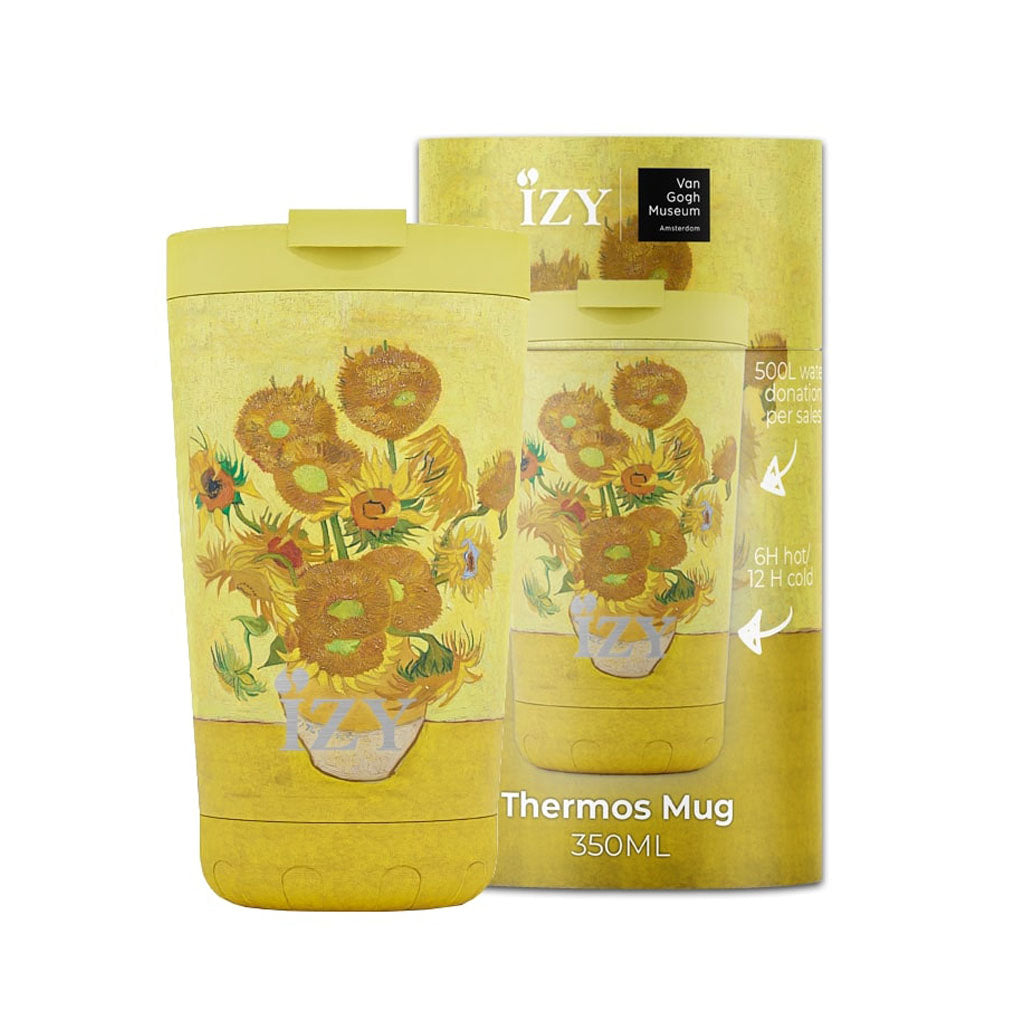 Shop Now! Holland's VAN GOGH Museum 'Sunflowers' Thermos Mug Gift Set + Free Gift!