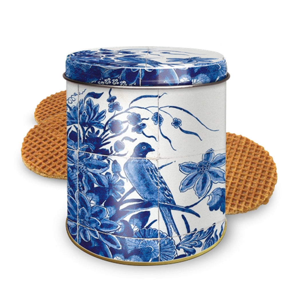 SHOP NOW! Holland's Rijksmuseum Souvenir, Beautiful Delft Blue Storage Tin with Syrup Waffles, Gift Set!