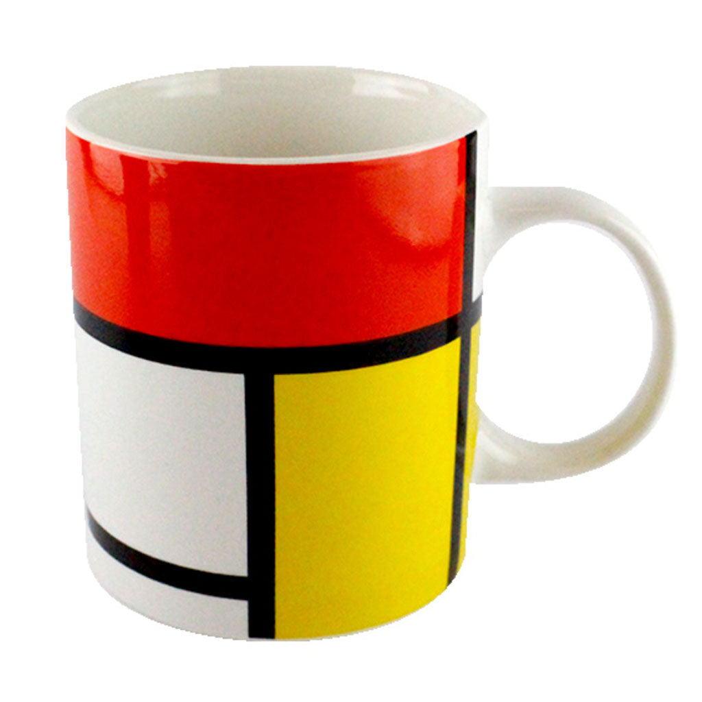 Shop online exclusive gifts from Mondrian's "Composition, Yellow, Blue and Red! Mug & Tray set!