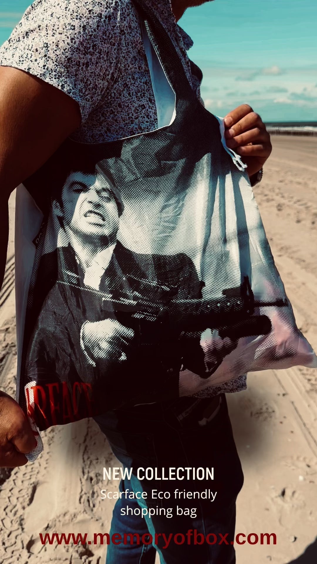 Calling all Scarface, Tony Montana, and Al Pacino fans—shop now to own this exclusive, eco-friendly, reusable shopping bag! This beautiful bag holds up to 20 kilos, making it perfect for groceries, work, school, or outdoor adventures. It also makes a great gift for friends, family, or yourself. With its stylish design, this bag lets you carry the legend with you wherever you go. Don’t miss out—grab yours today!