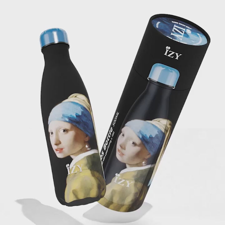 Shop Now Holland's Museum Souvenir Gift Sets! Vermeer's 'Girl with a Pearl Earring' Quality IZY Thermo Bottle Museum Gift Sets from Holland + Free Gift!