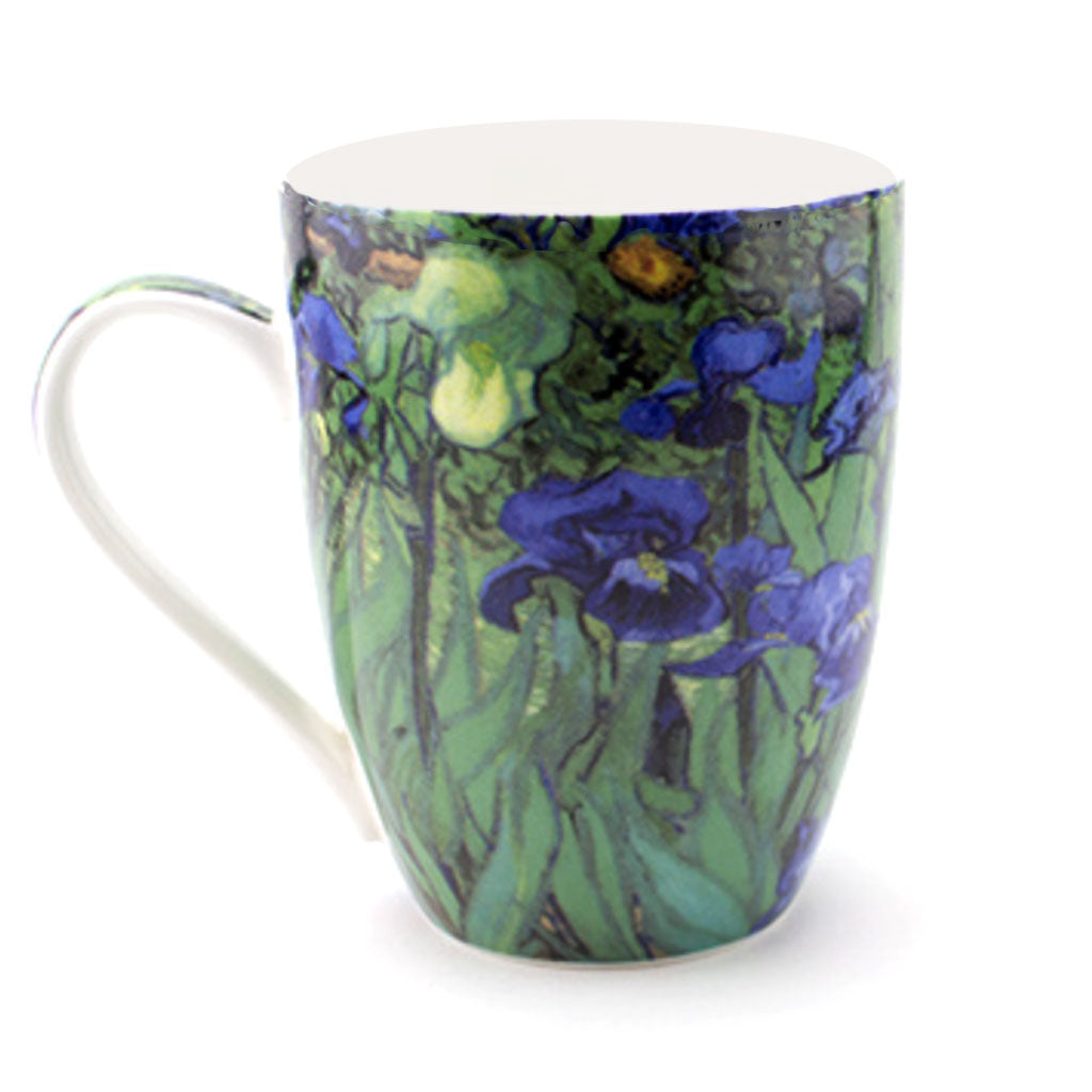 Shop now! "Elevate your indulgence – shop now for the extraordinary mug gift set, in sets of 2, 4, or 6,  from the Vincent van Gogh Museum, inspired by the iconic Irises painting by Vincent van Gogh. Perfect for Loved Ones, friends or yourself. Experience the artistic charm of Dutch museum-inspired gifts from the old masters. Enjoy Worldwide Shipping!"
